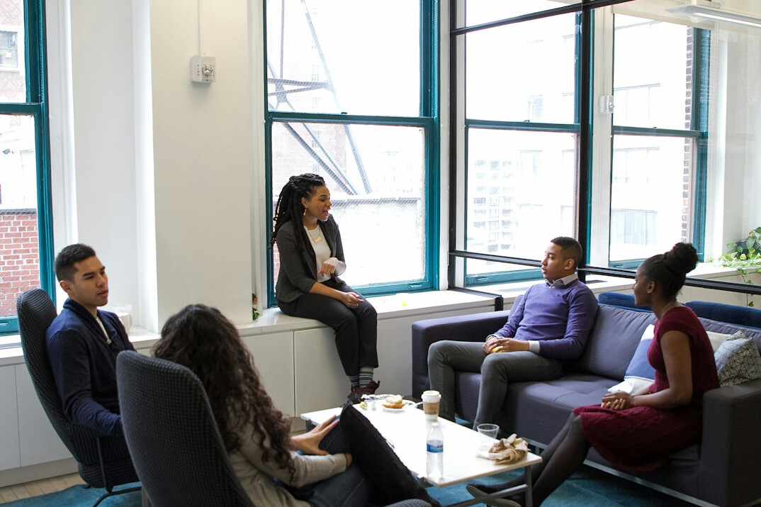 diverse business team meeting